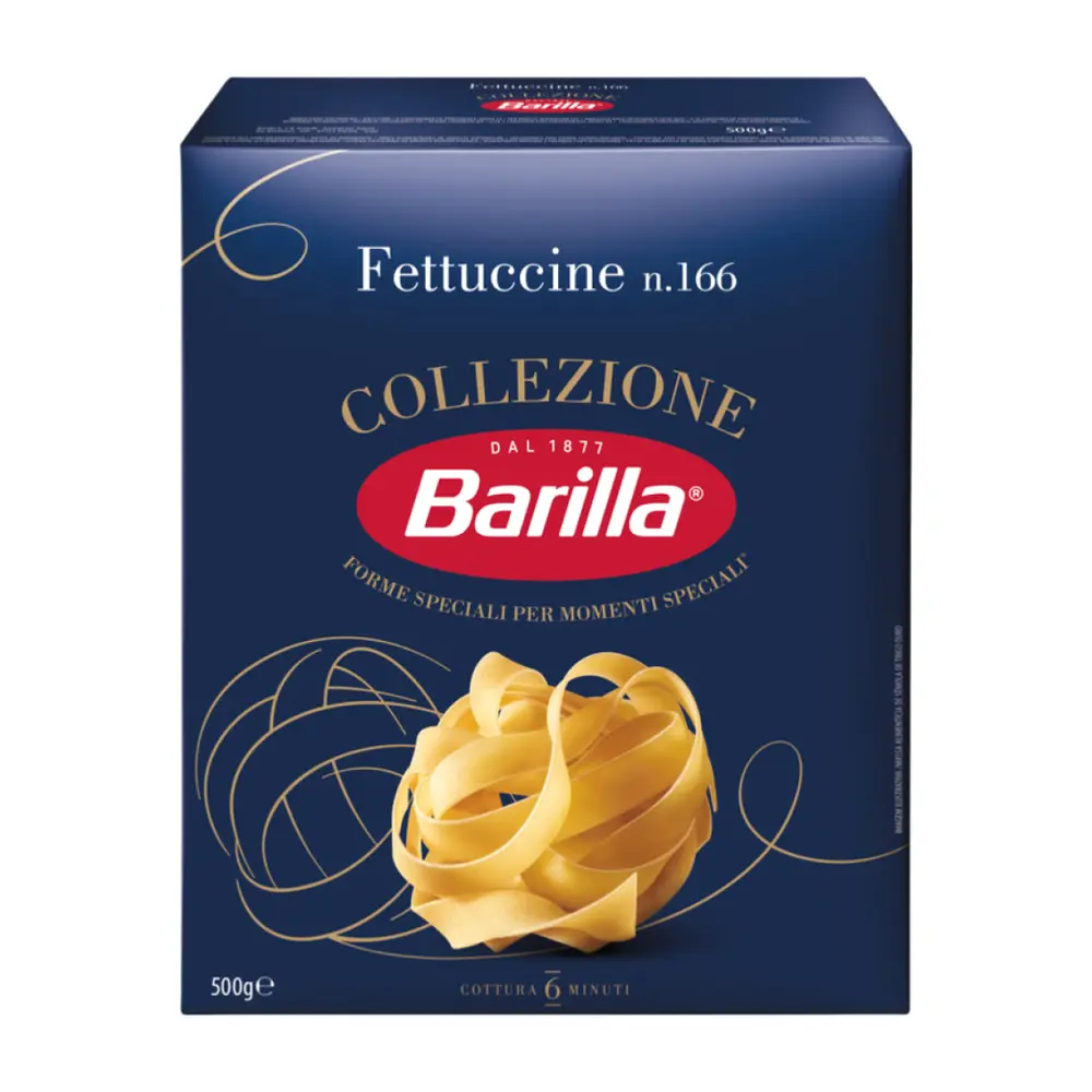 Mì Ý Sợi Dẹt, Collezione Fettuccine, No. 166 (500g) - BARILLA